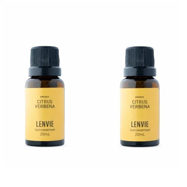 Kit 02 Óleos Concentrado para Ambiente Citrus Verbena 20ML Perfil Cítrico Amadeirado L'envie Kit 02 Óleos Concentrado Citrus Verbena 20ML Cítrico Amadeirado L'envie
