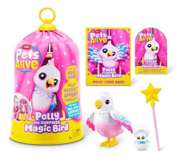 Pet Alive Passarinha Mágica na Gaiola Polly – The Surprise Magic Bird - Candide
