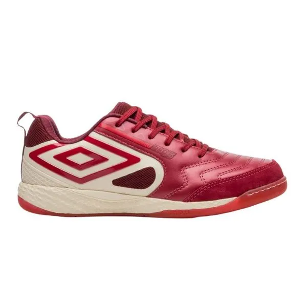 Chuteira Futsal N°41 Umbro Pro 5 Bump Vermelho E Branco (MP)