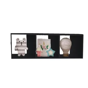 Nicho Triplo F031 70x30x20CM em MDF 100% Reflorestamento para Organização e Decoração Preto Nicho Triplo F031 70x30x20CM em MDF 100% Reflorestamento Preto