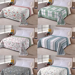 Edredom Casal/Queen Soft Dupla Face Rolinho 100% Poliester Sortido 200x240cm AC25297 - Arte & Cazza