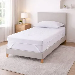 Capa Impermeável para Pillow Top Solteiro King Poliéster 10CM 100x200CM Branco Home&Cia Capa Impermeável Pillow Top Solteiro King Poliéster 100x200CM Branco Home&Cia