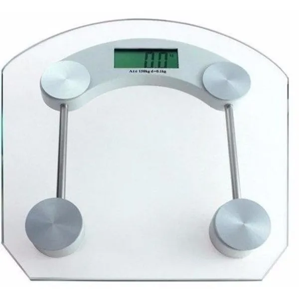 Balança Redonda Vidro Temperado 180Kg Digital Banheiros Academias