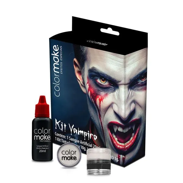 Kit Maquiagem Vampiro Colormake Halloween Efeitos Especiais KIT MAQUIAGEM COLORMAKE HALLOWEEN VAMPIR