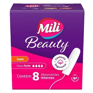 Absorvente Interno Mili Beauty Super C/ 8 Unidades