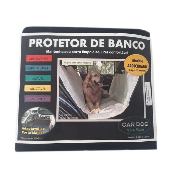 Capa para Banco de Carro Super Premium Preta Vila Flor Único
