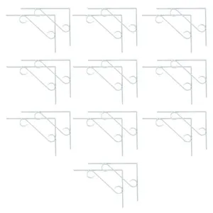 Kit 20 Cantoneiras Suporte em S para Prateleira de Vidro 30x25cm Alumínio Branco Ouro Minas Kit 20 Cantoneiras Suporte em S para Prateleira 30x25cm Branco Ouro Minas