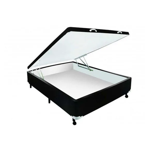 Cama Box Baú Viúva Courano Black New (128x188x35) - Castor