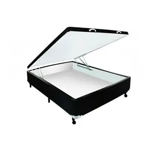 Cama Box Baú Viúva Courano Black New (128x188x35) - Castor