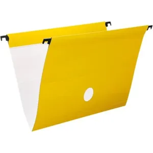 Pasta Suspensa Dello Delloplus Haste Plástica com Visor Etiqueta e Grampo Amarela Pasta Suspensa Dello Delloplus Haste Plástica Visor Etiqueta Amarela