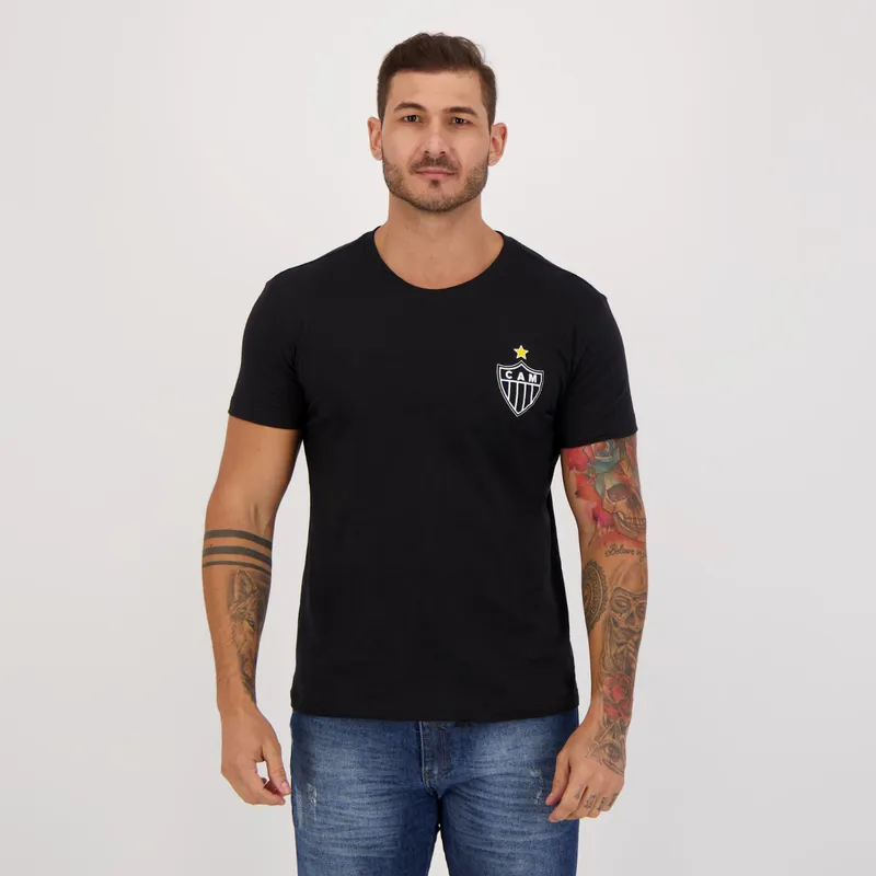 Camisa Atlético Mineiro Galo Forte Preta