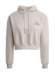 Moletom Cropped Com Capuz Feminino AREIA GG