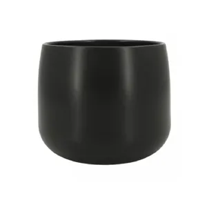 Vaso Bretagne Cerâmica Ts Brasil Preto Fosco 19cm