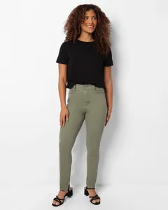 Calça Sarja Feminina Sawary Hot Pants Verde 46