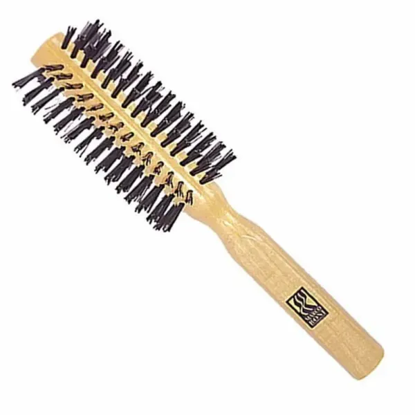 Escova de Cabelo Marco Boni 7656T Brushing Redonda Cerdas com Bolinhas Madeira 1 Unidade