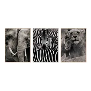 Conjunto Quadros Trio Safari MDF XF589371 - Brascontinental