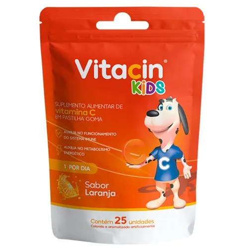 Vitacin Kids 25 Gomas Sabor Laranja Geolab