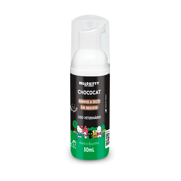 Banho a Seco Mousse Hello Kitty Chococat para Gatos 50 ml