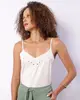 Regata Feminina Viscose Bordado Com Entremeio Branca GG