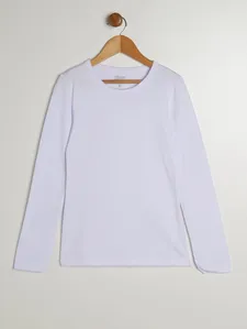 Blusa Manga Longa Térmica Juvenil Para Menina - BRANCO 10