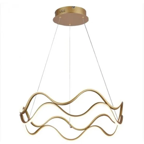 Pendente Dcd03157 LED 86W com Fluxo Luminoso 6020LM e Temperatura de Cor 3000K Dourado Casa Chafariz Pendente Dcd03157 LED 86W com Fluxo Luminoso 6020LM Dourado Casa Chafariz