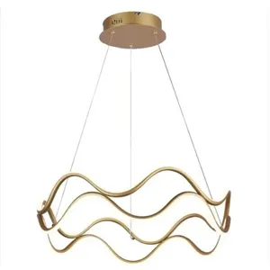 Pendente Dcd03157 LED 86W com Fluxo Luminoso 6020LM e Temperatura de Cor 3000K Dourado Casa Chafariz Pendente Dcd03157 LED 86W com Fluxo Luminoso 6020LM Dourado Casa Chafariz