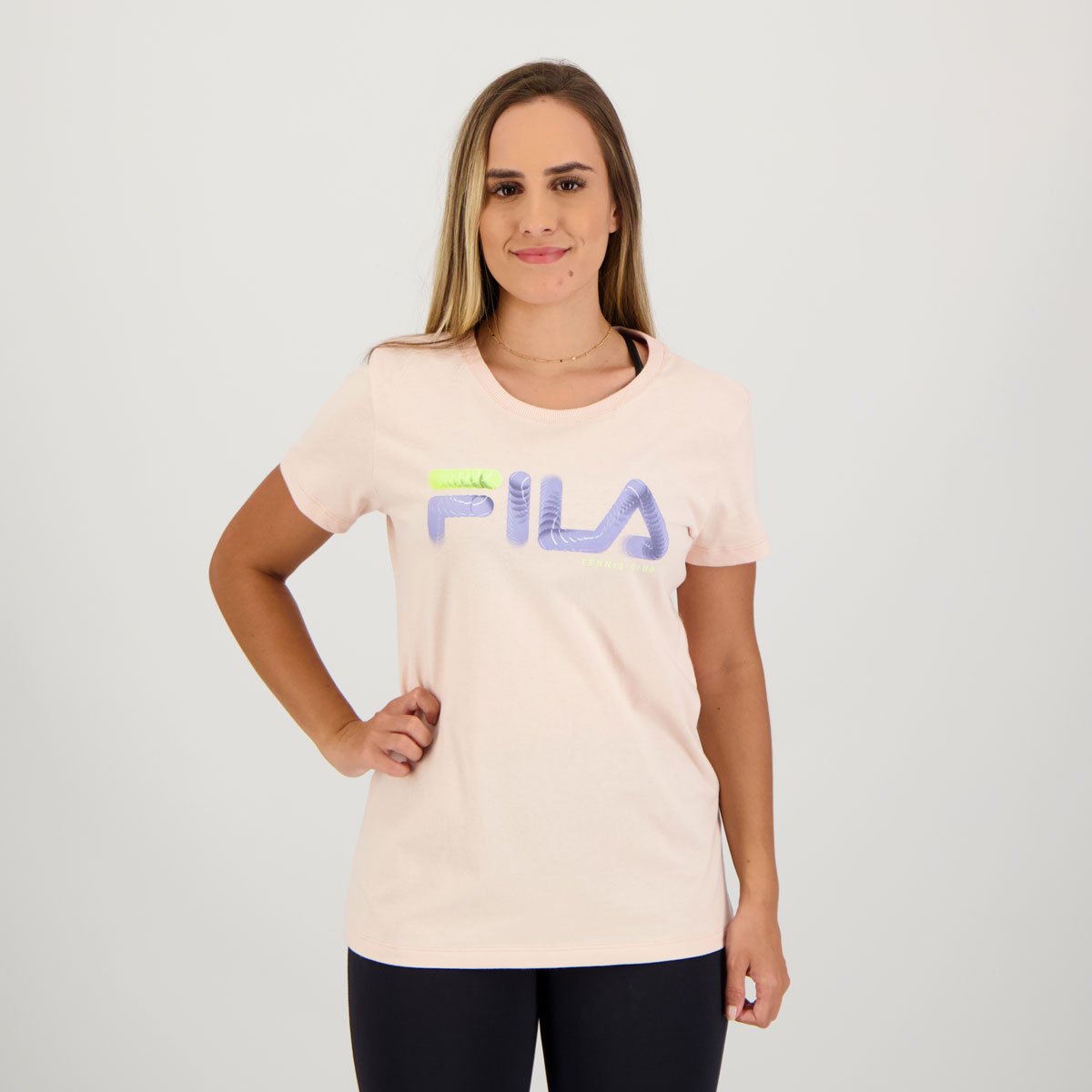 Camiseta Fila Tennis Club Feminina Rosa