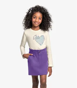 Conjunto Infantil Blusa Com Saia Trick Nick Roxo 4