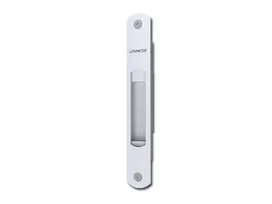 Fecho Concha Lisa sem Trava para Janela 160mm Alumínio Udinese Fecho Concha Lisa sem Trava para Janela 160mm Alumínio Branco