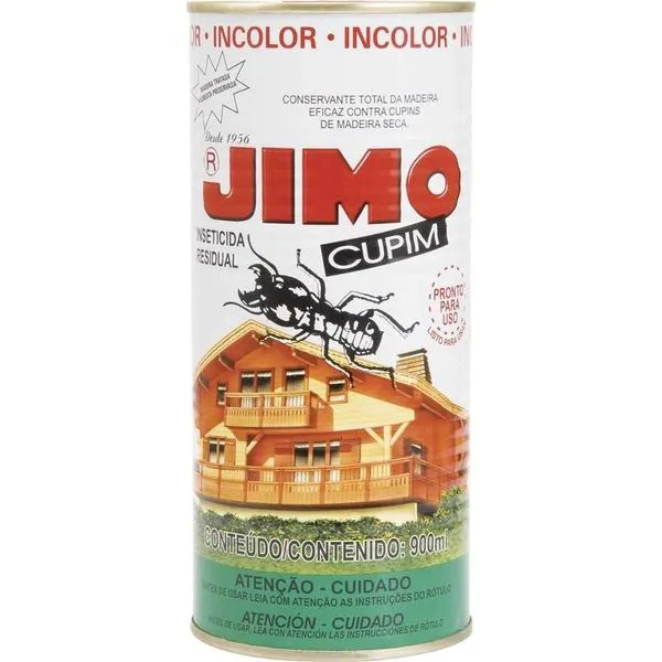 Inseticida para Cupim Jimo Proteção de Madeira Preventivo Contra Manchas Incolor Lata 900ml Jimo Inseticida para Cupim Jimo Proteção de Madeira Incolor Lata 900ml Jimo