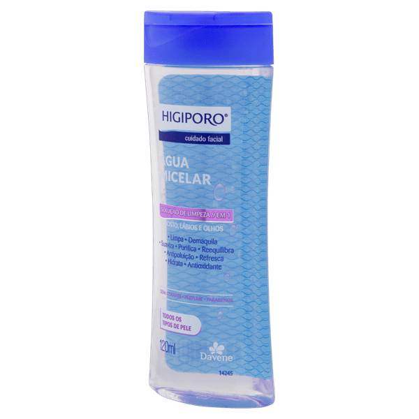 Água Micelar Higiporo Td Tipo Pele 120Ml - Davene