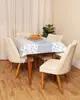 Toalha De Mesa Quadrada 138cm x 138cm Térmica Salehtex Estampada Azul UN