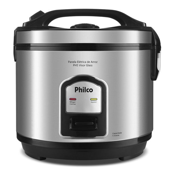 Panela de Arroz Philco 5 Xícaras PH5P Visor Glass Inox 127V