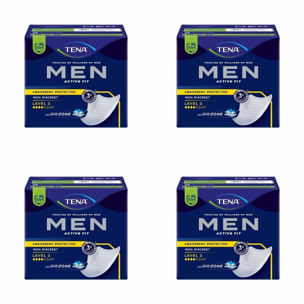 Kit c/4 Absorventes Tena Men Level 2 c/10 Unidades cada