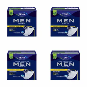 Kit c/4 Absorventes Tena Men Level 2 c/10 Unidades cada