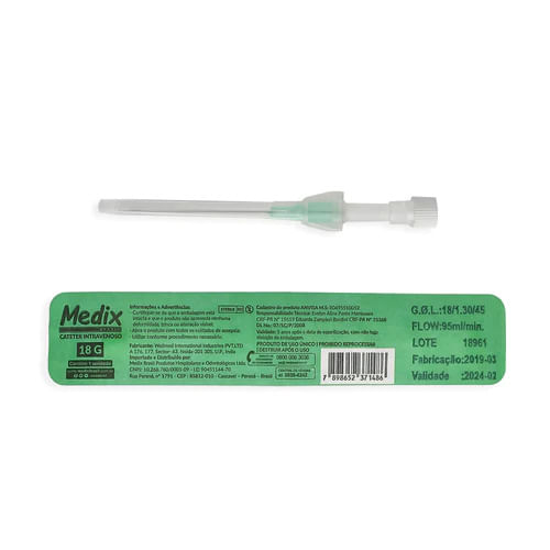Cateter intravenoso Medix verde 18g 1 unidade