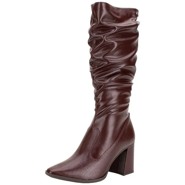 Bota Feminina Slouch Cano Alto Dakota D2173 VINHO 38