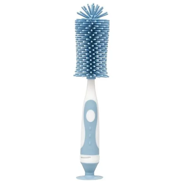 Escova Para Mamadeiras Silicone Azul Buba