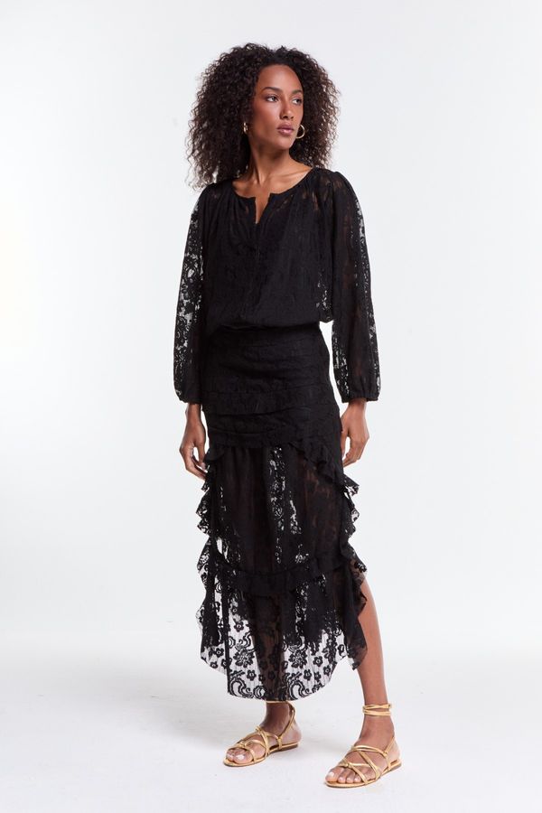 SAIA RENDA MIRAGEM PRETO - 38