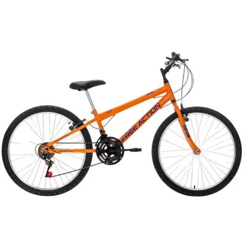 Bicicleta Free Action Eden Aro 24 18V Laranja (MP)