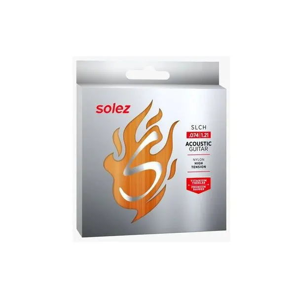 Encordoamento para Violão Nylon SLC H Tensão Alta Som Brilhante e Precisão Solez Strings Encordoamento SLC H Nylon Tensão Alta para Violão Clássico Solez Strings
