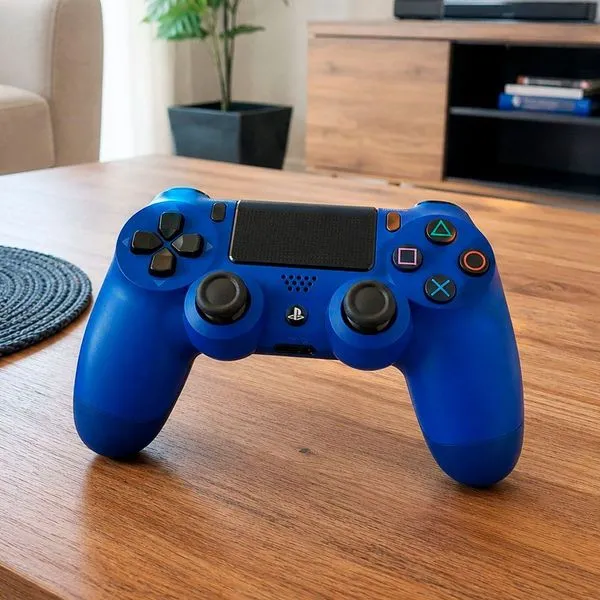 Controle de Videogame Playstation Double-Motor PS4 para PS4 PC Smart TV com Cabo USB Azul Controle de Videogame Playstation Double-Motor PS4 para PS4 PC Smart TV Azul
