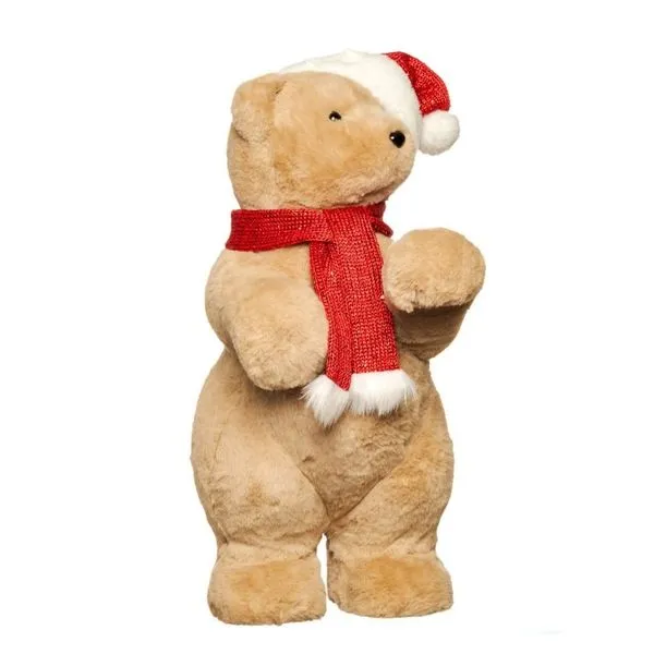 Boneco Bela Flor Urso Com Cachecol E Gorro 98369 (MP)