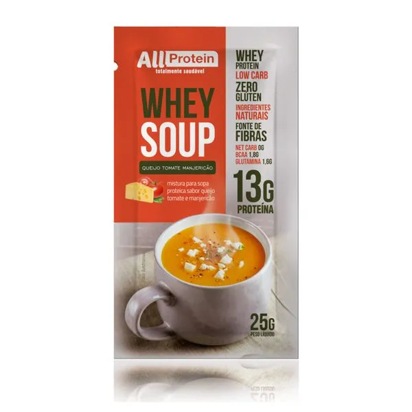 Whey Soup Queijo, Tomate E Marjericão All Protein 25g