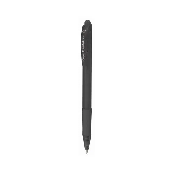 Caneta Esferográfica Retrátil Pentel Feel-it Escrita Suave Ponta 0,7MM Traço Médio Confortável 1 Unidade Preto Caneta Esferográfica Retrátil Pentel Feel-it Ponta 0,7MM Escrita Suave Traço Médio Confortável Preto