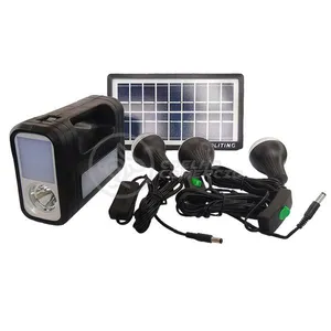 Kit Lanterna Placa Solar Carregador Portatil Emergência