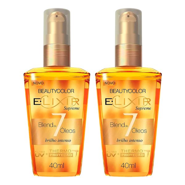Kit Óleo Capilar Elixir Beautycolor Blend 7 Óleos 40ml - 2 Unidades