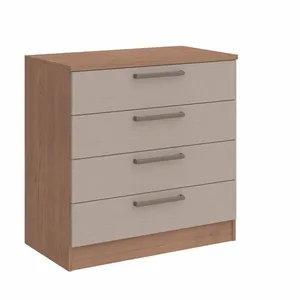 Cômoda Módulo Inferior 4 Gavetas Requinte+ 100% MDF Macadâmia/Duna Line