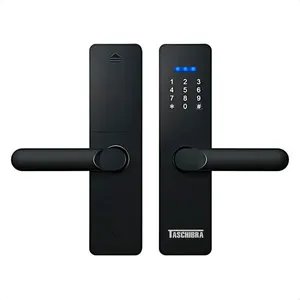 Fechadura Digital TFCS01 de Embutir com Acionamento Eletrônico para Portas em Plástico com Acabamento Fosco Preto Fechadura Digital TFCS01 de Embutir com Acionamento Eletrônico para Portas com Acabamento Fosco