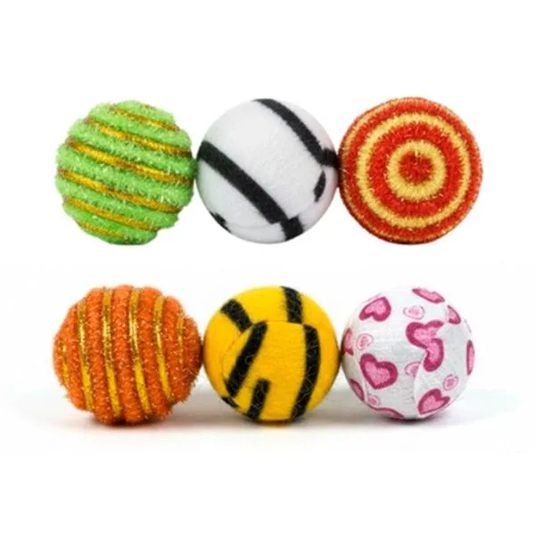 Brinquedo Com 3 Bolas Para Gatos Hudson Sortidos (MP)